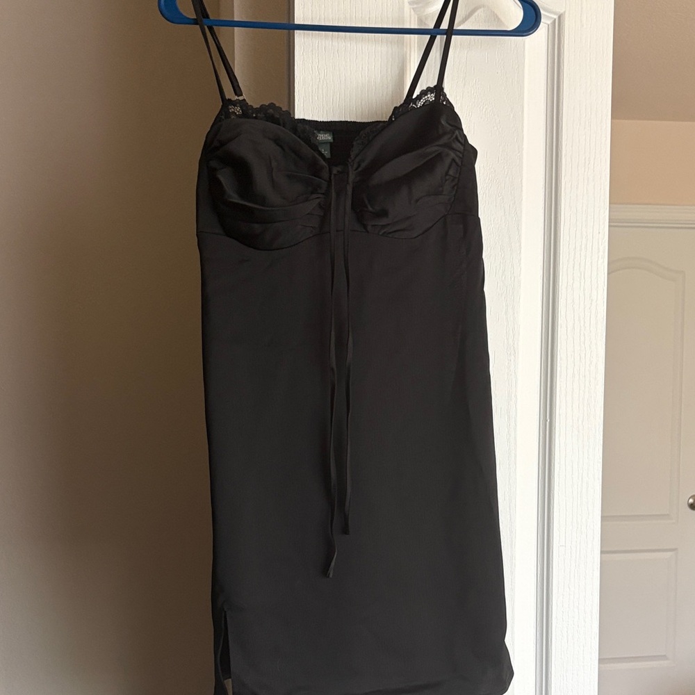 Wild Fable Black Satin Dress